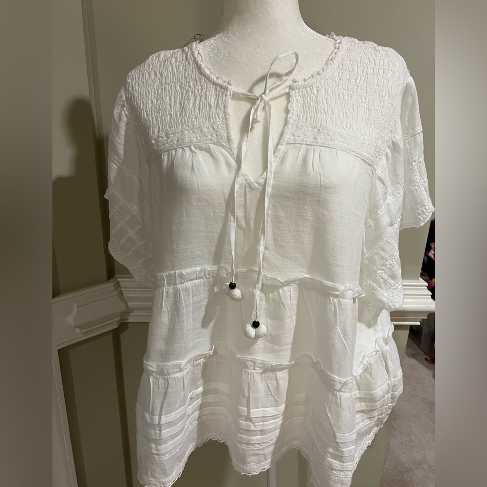 Sweet Top!! Sundance Antonia Tiered Top, Size L, NWT - Picture 4 of 9